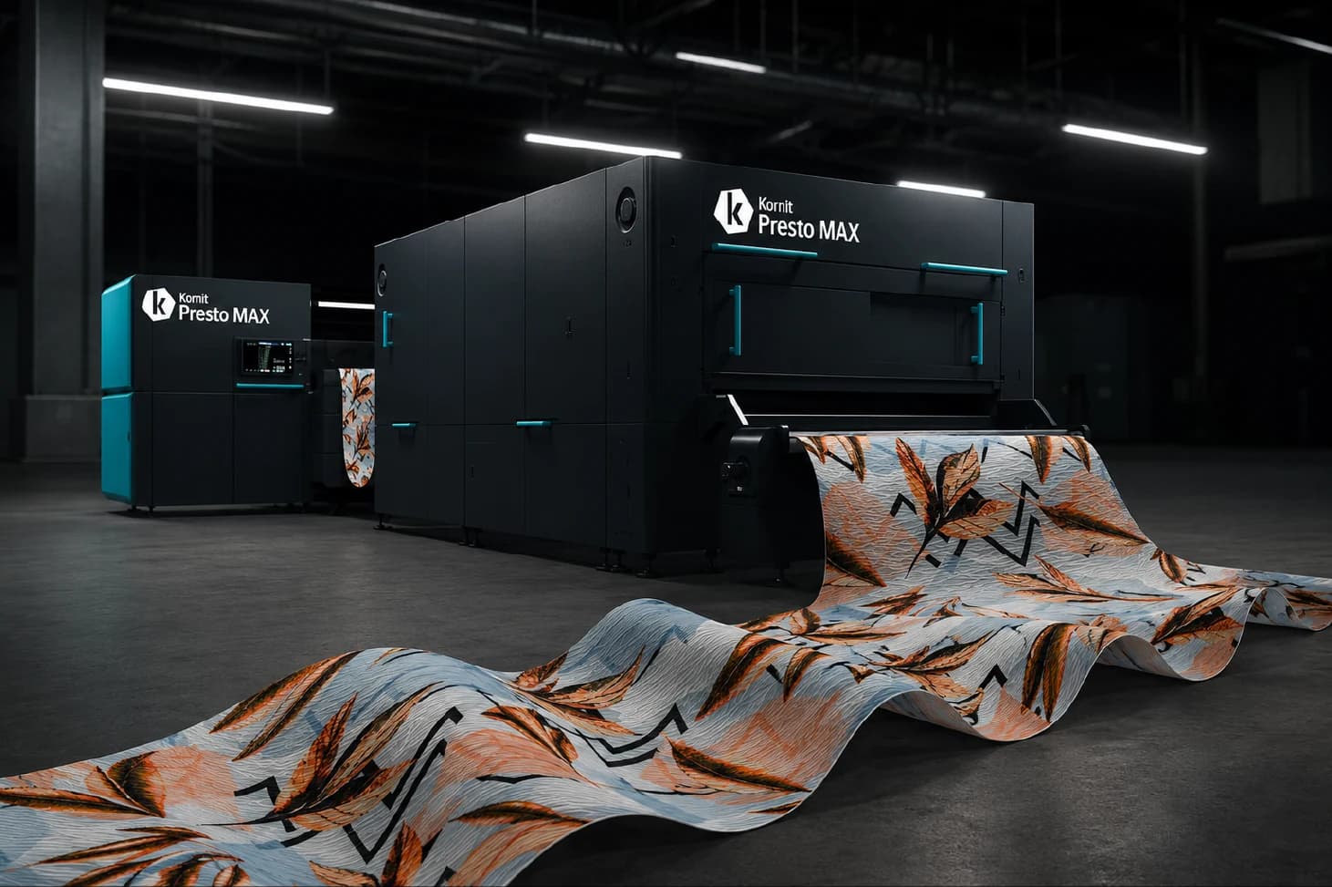 Kornit Presto MAX — estampación digital directa sobre tela en rollo
